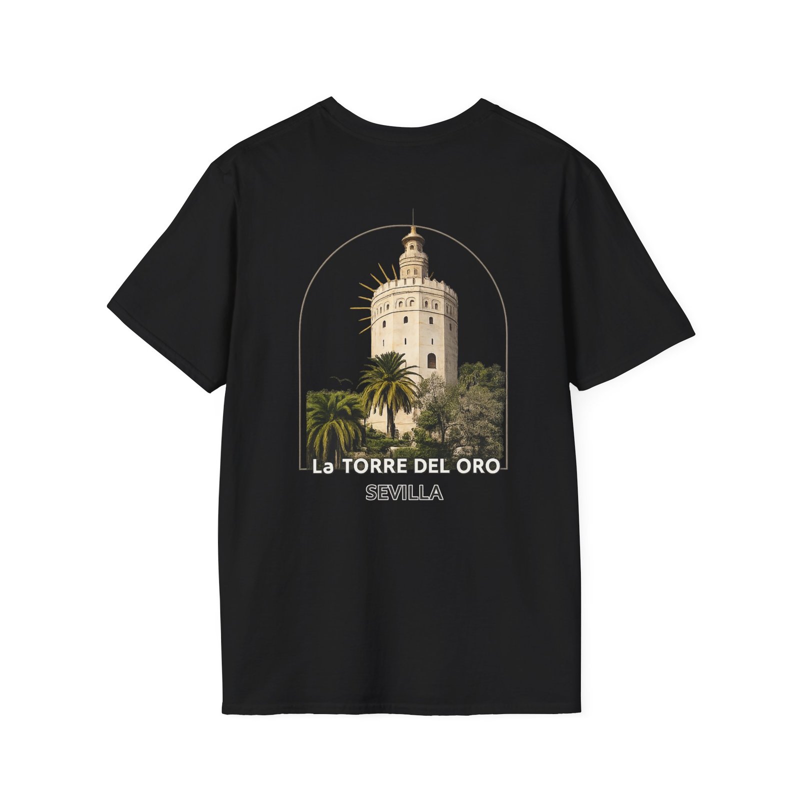 T-Shirt — La Torre del Oro Sevilla Vintage Travel Tee - Image 4
