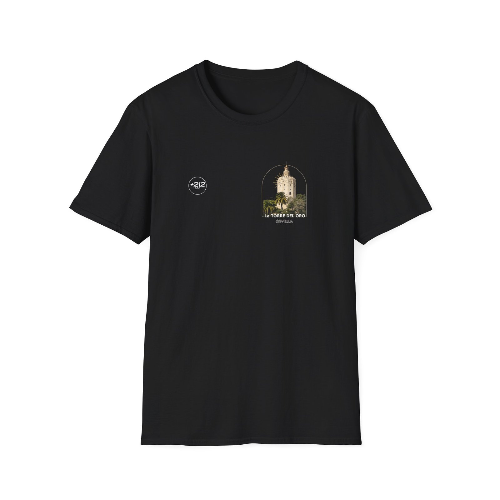 T-Shirt — La Torre del Oro Sevilla Vintage Travel Tee - Image 3