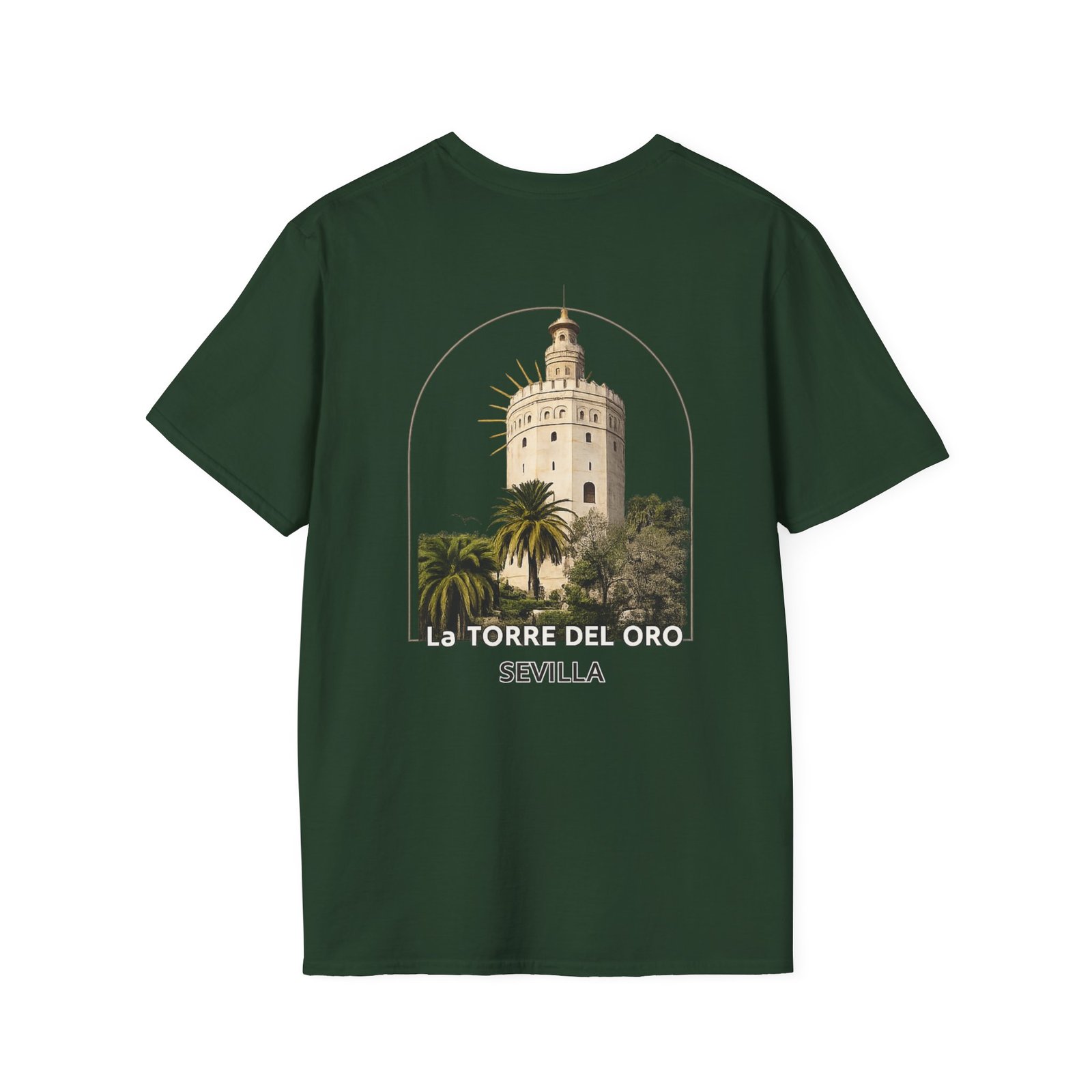 T-Shirt — La Torre del Oro Sevilla Vintage Travel Tee - Image 28