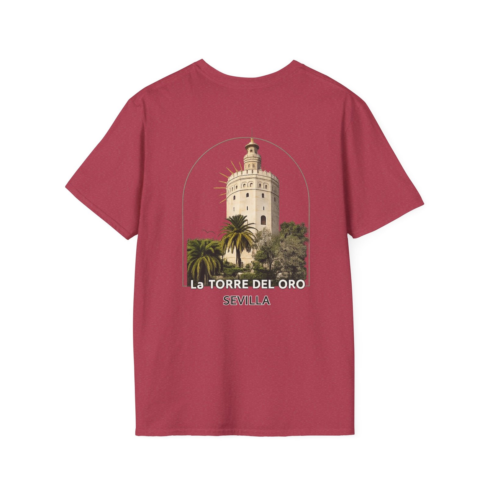 T-Shirt — La Torre del Oro Sevilla Vintage Travel Tee - Image 56