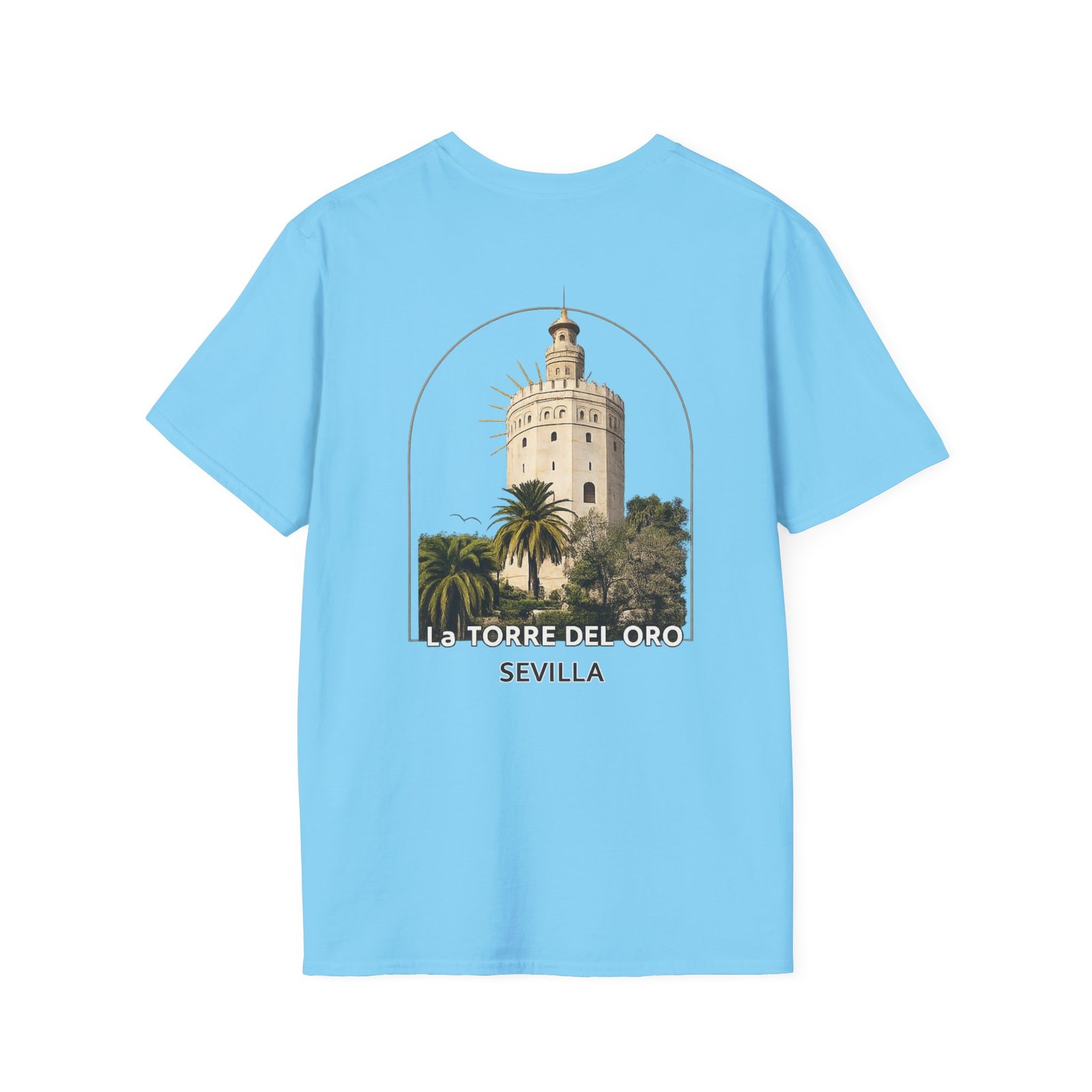 T-Shirt — La Torre del Oro Sevilla Vintage Travel Tee - Image 36