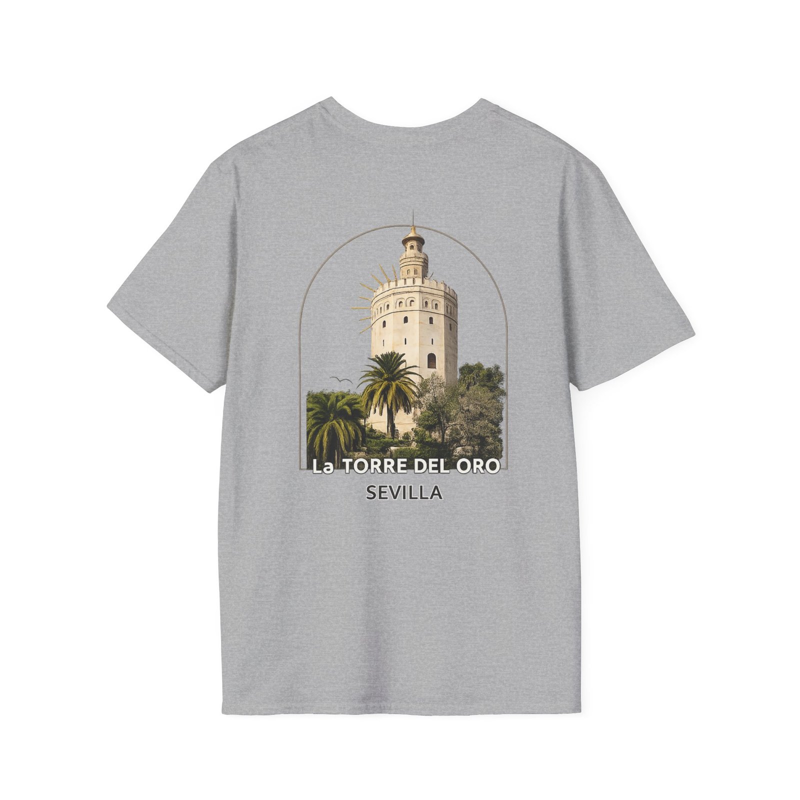 T-Shirt — La Torre del Oro Sevilla Vintage Travel Tee - Image 8
