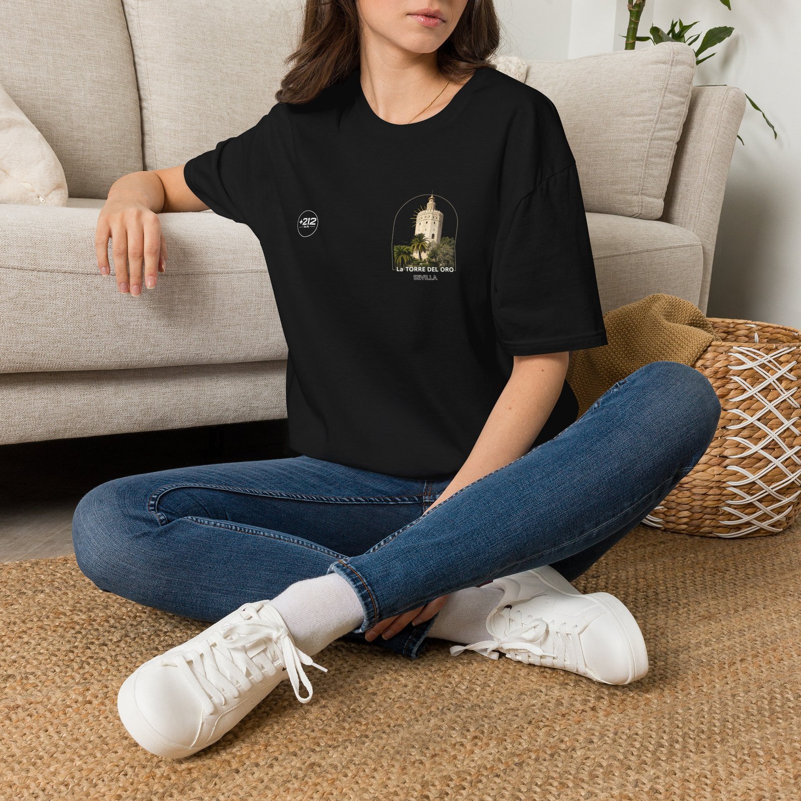 T-Shirt — La Torre del Oro Sevilla Vintage Travel Tee - Image 2