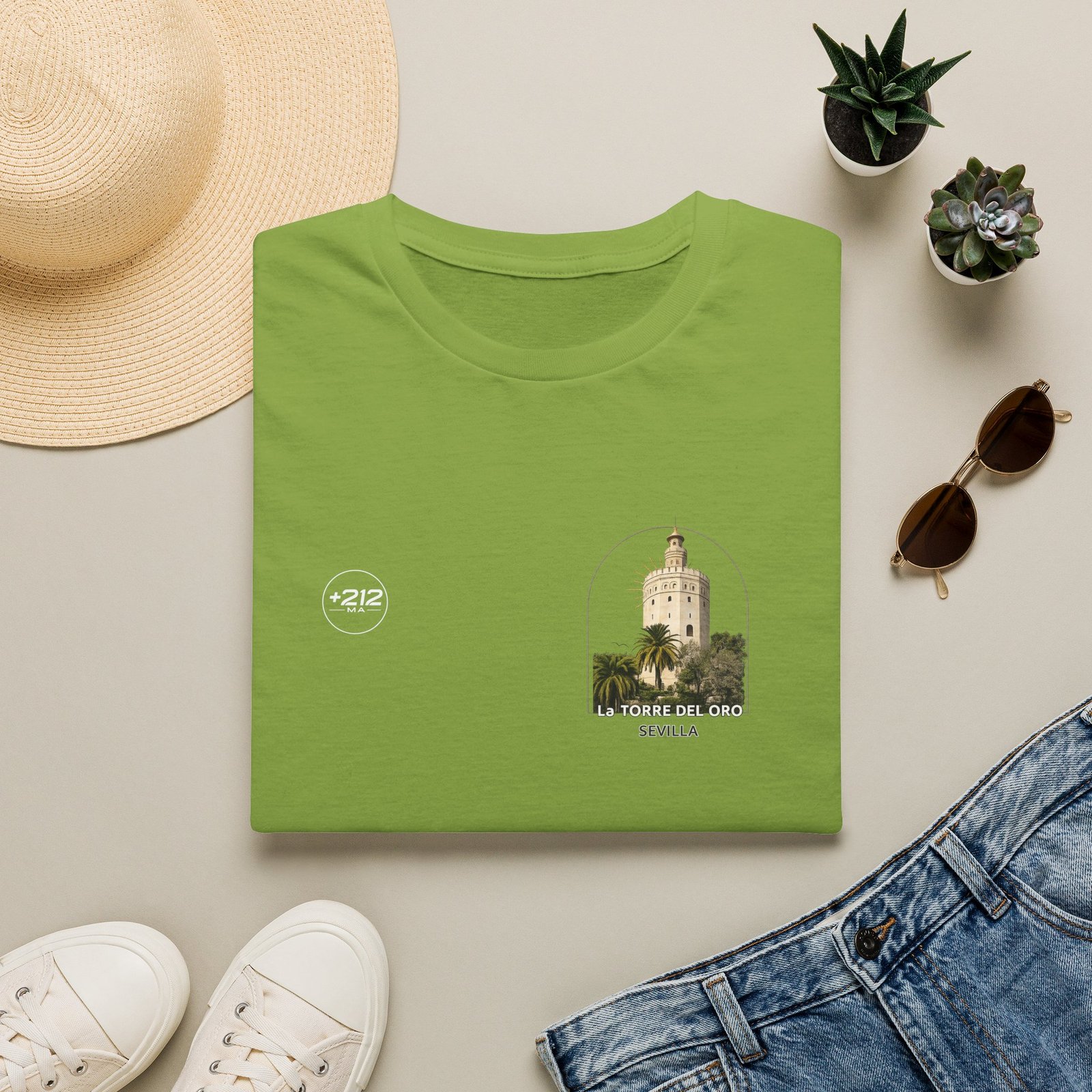 T-Shirt — La Torre del Oro Sevilla Vintage Travel Tee - Image 17