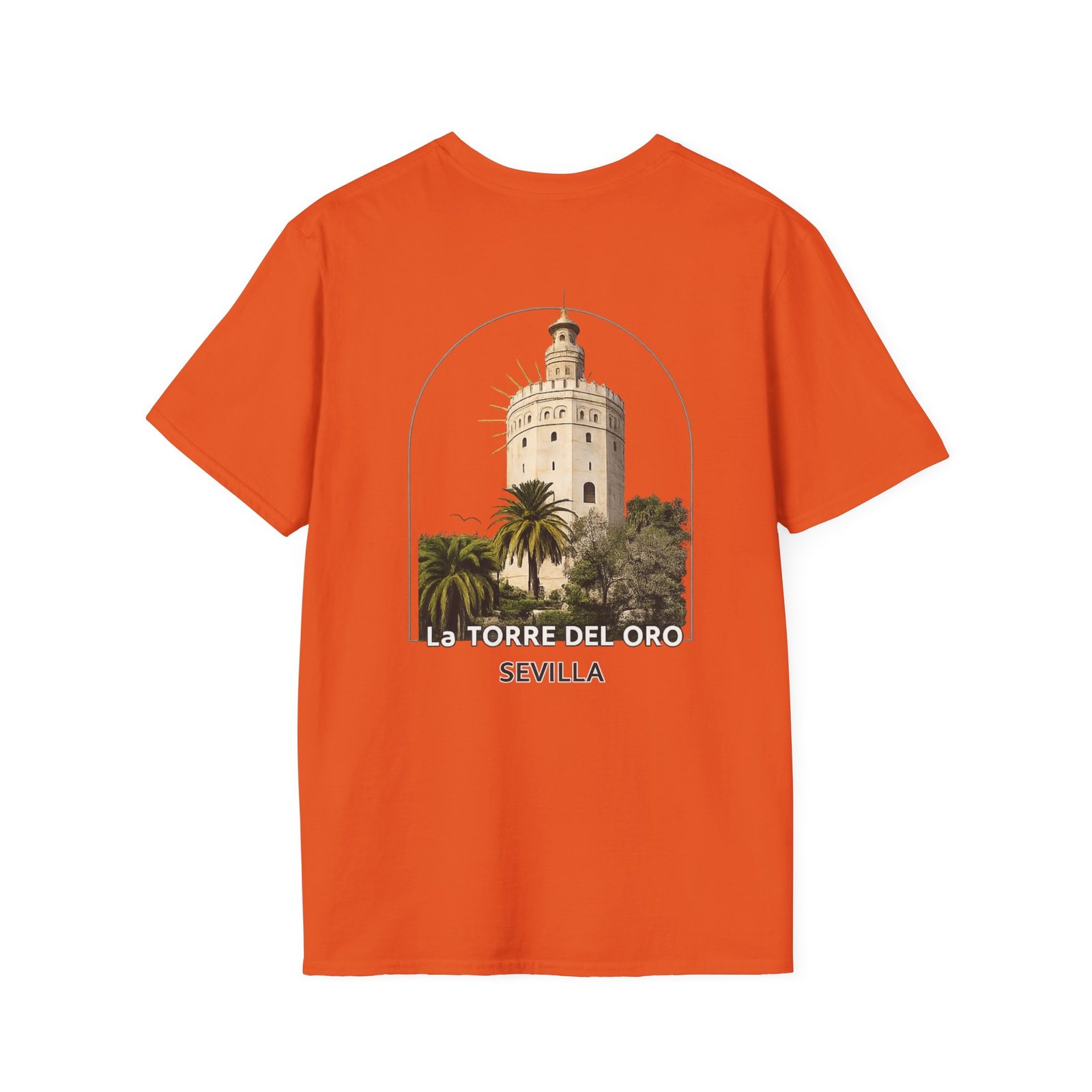 T-Shirt — La Torre del Oro Sevilla Vintage Travel Tee - Image 12