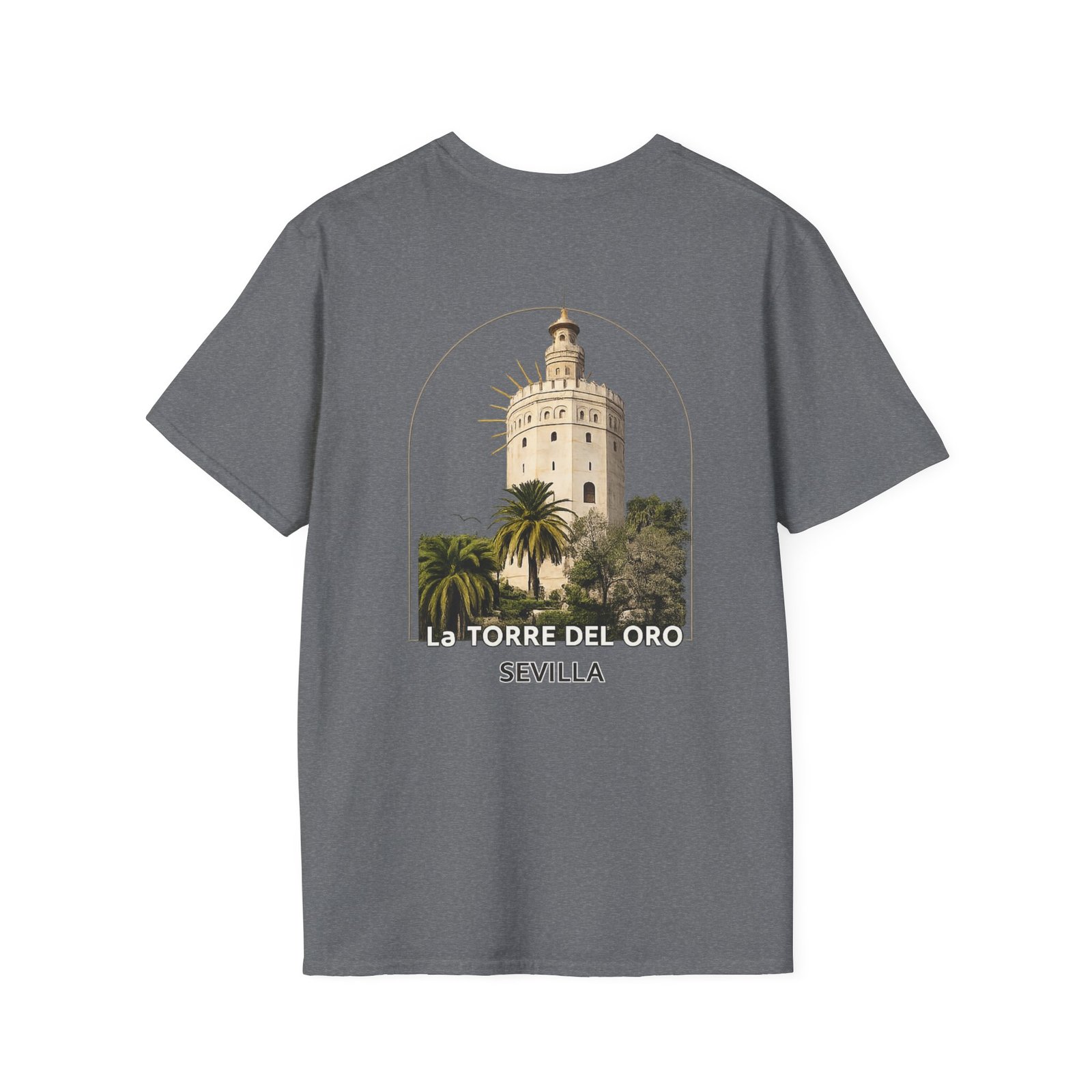 T-Shirt — La Torre del Oro Sevilla Vintage Travel Tee - Image 32